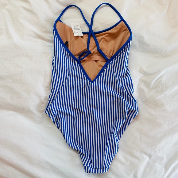 J.Crew Striped One-piece Swimsuit with Crisscross Back - Picture 6 of 7